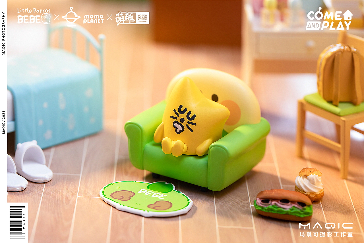 小鹦鹉Bebe X MOMO PLANET联名盲盒——盲盒手办拍摄