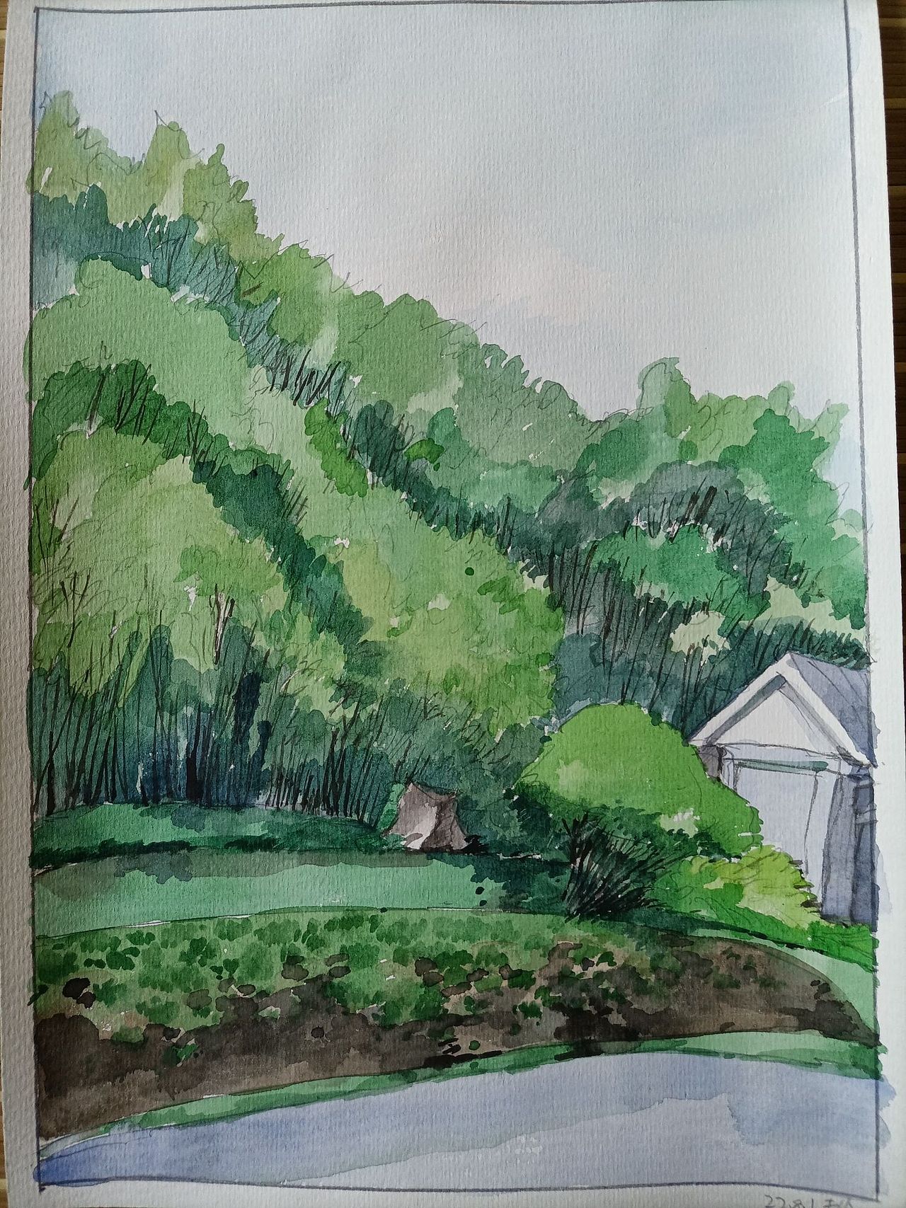 22.7.31-8.8水彩风景