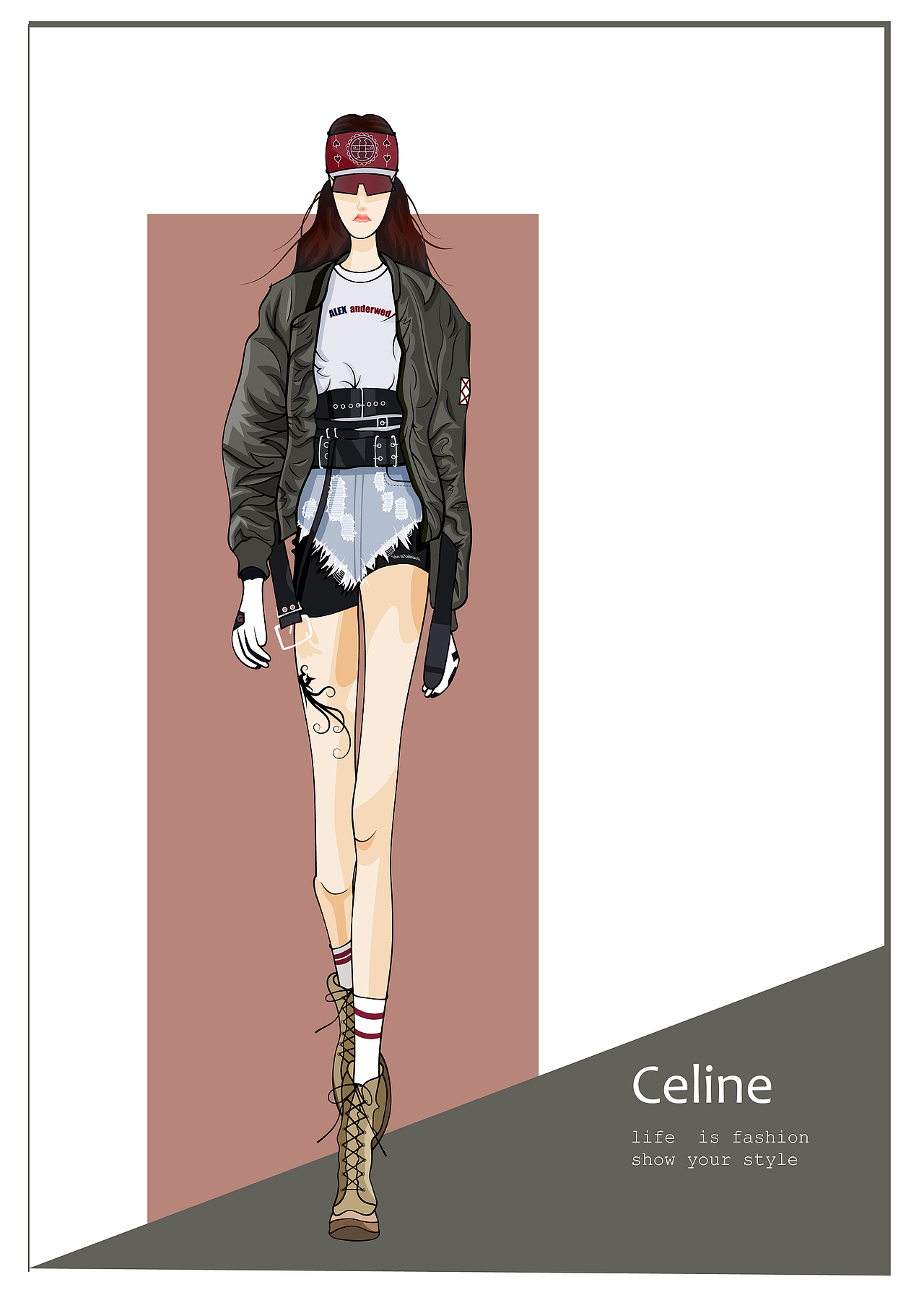 时尚穿搭插画练习（图ZMTk4MjU2MzE2） - 商业插画 - 站酷设计师CLiily原创素材 - 站酷ZCOOL