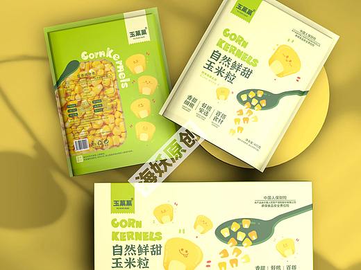 ｛原创｝玉米粒食品零食礼盒手绘插画包装设计