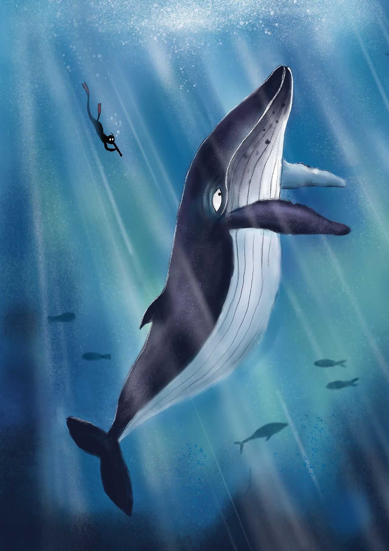 鲸鱼🐳（图ZMTc3OTEzMzgw） - 创作习作 - 站酷设计师Min美术工作室原创素材 - 站酷ZCOOL