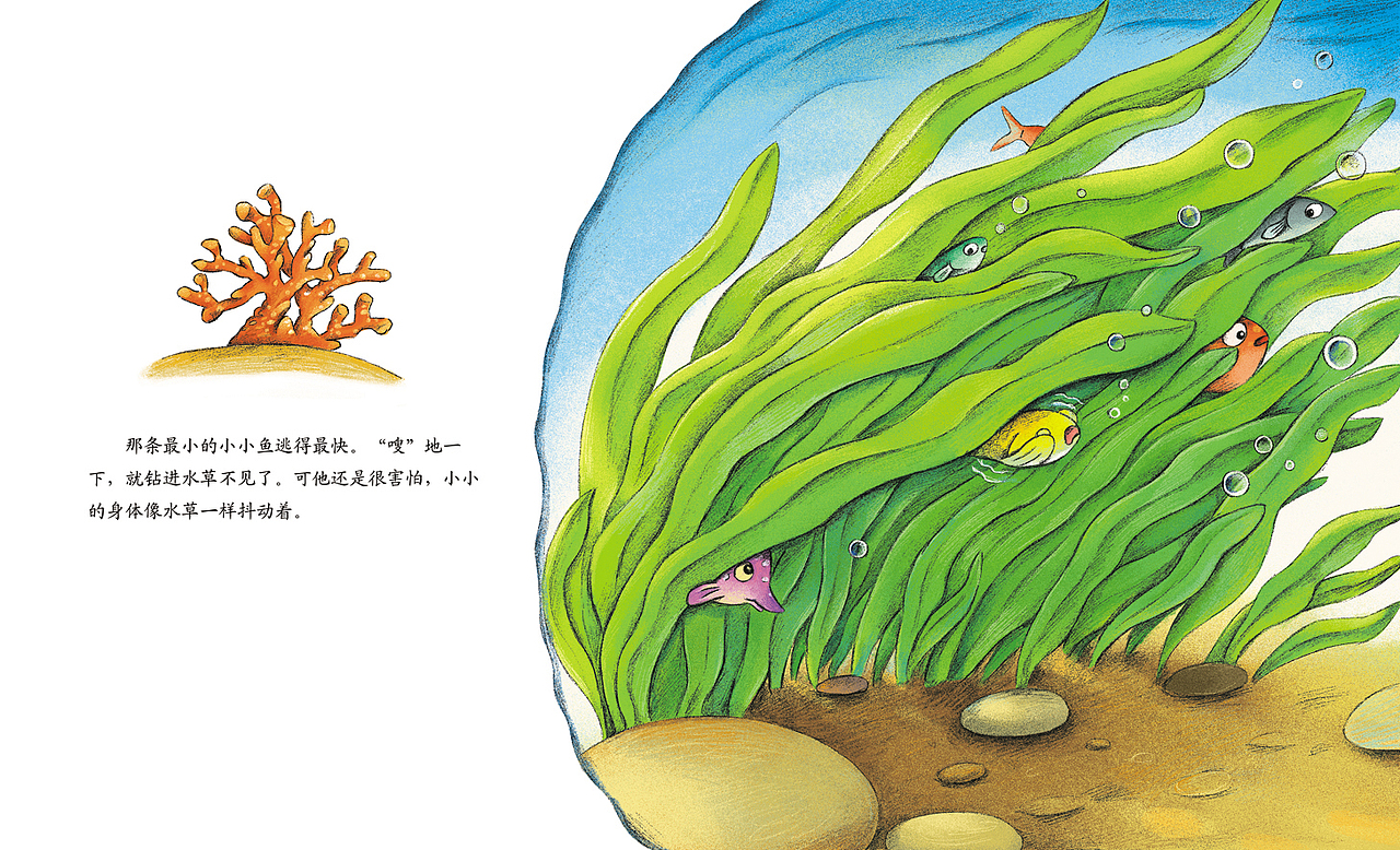 绘本《大海里的小小鱼》（图ZMjMzMjA5MDY4） - 绘本 - 站酷设计师雨后彩红1986原创素材 - 站酷ZCOOL