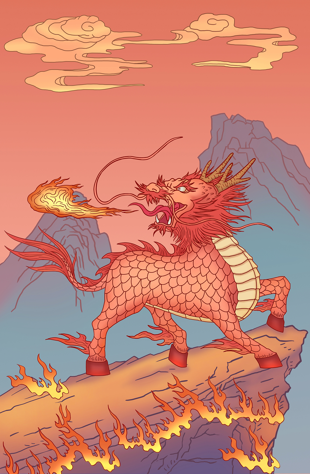 神兽图案装饰画