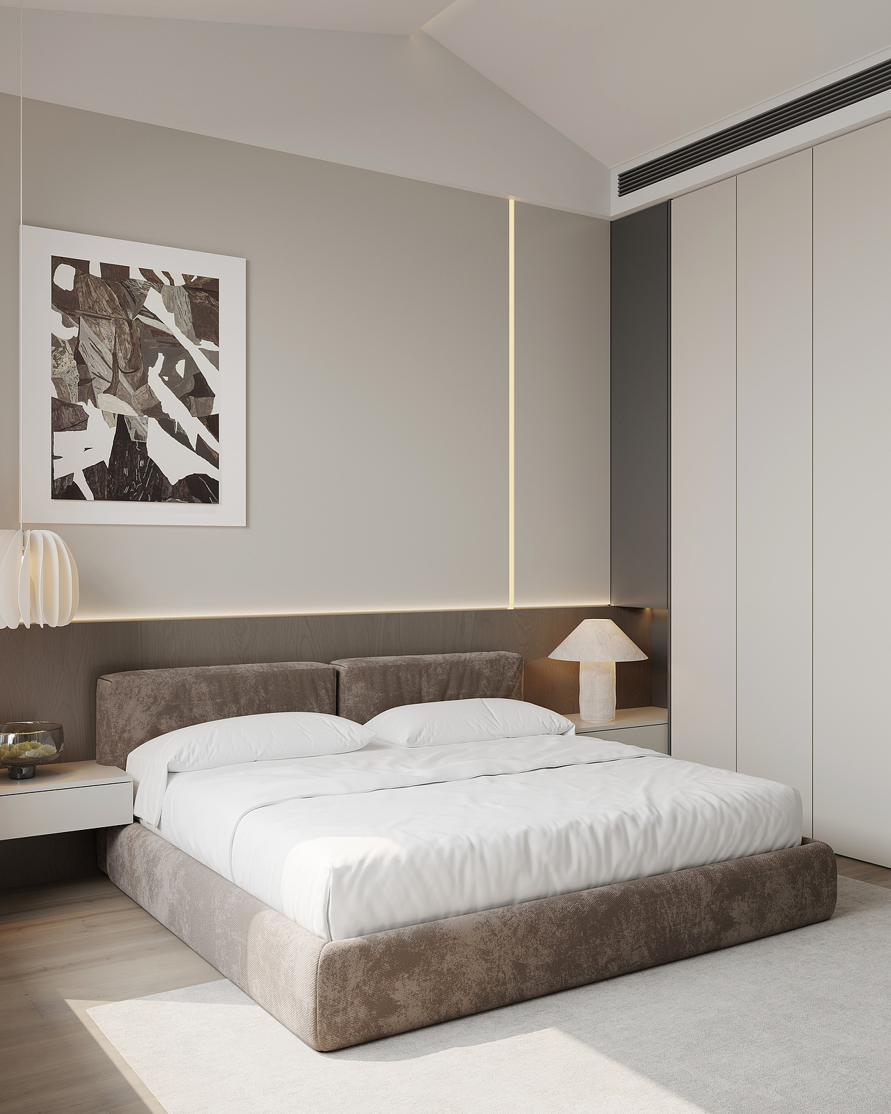 新作｜现代 挑空 别墅卧室  