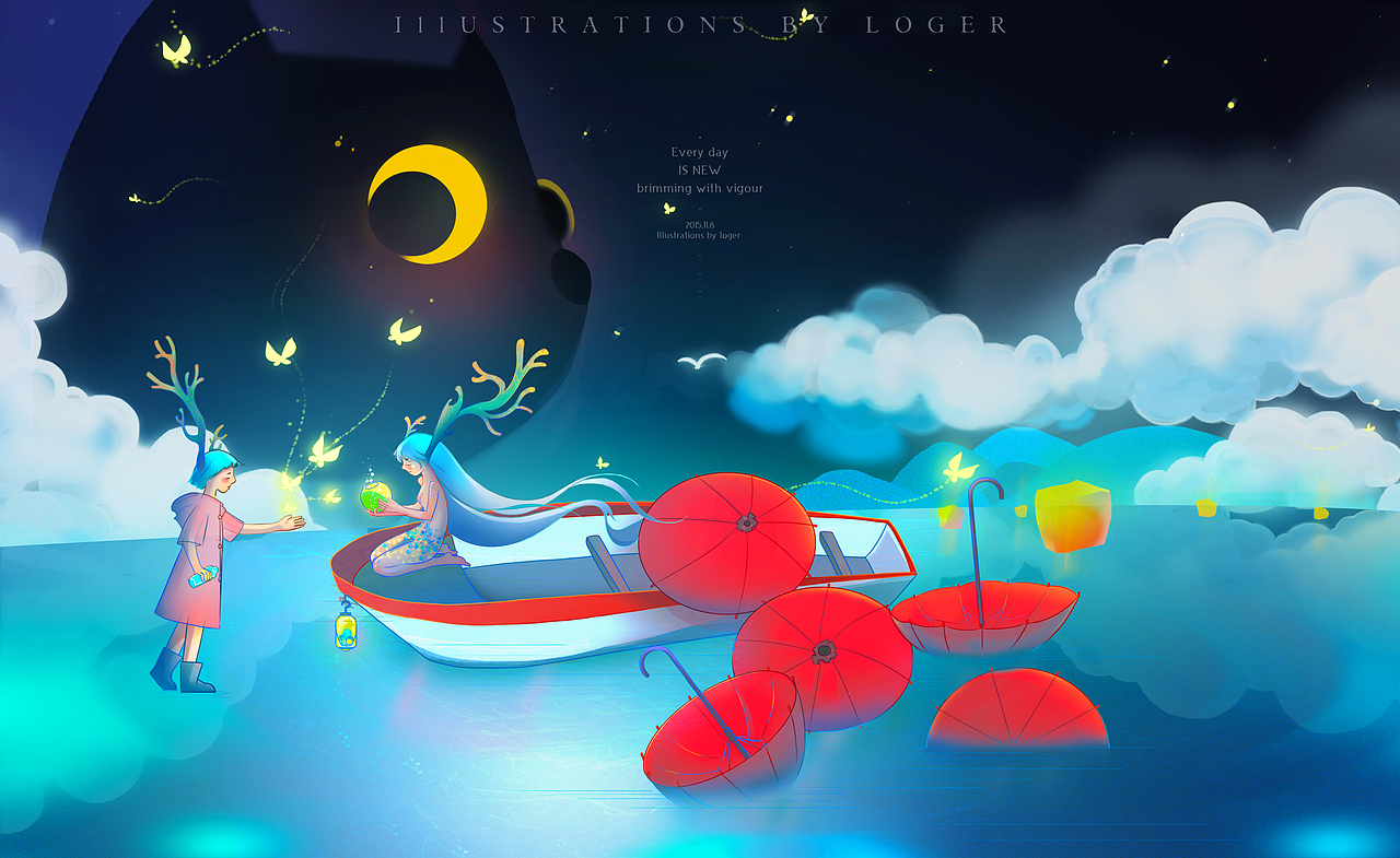 星星慢慢飞向宇宙（图ZNzEzNjQ1Njg=） - 商业插画 - 站酷设计师LHPing2原创素材 - 站酷ZCOOL