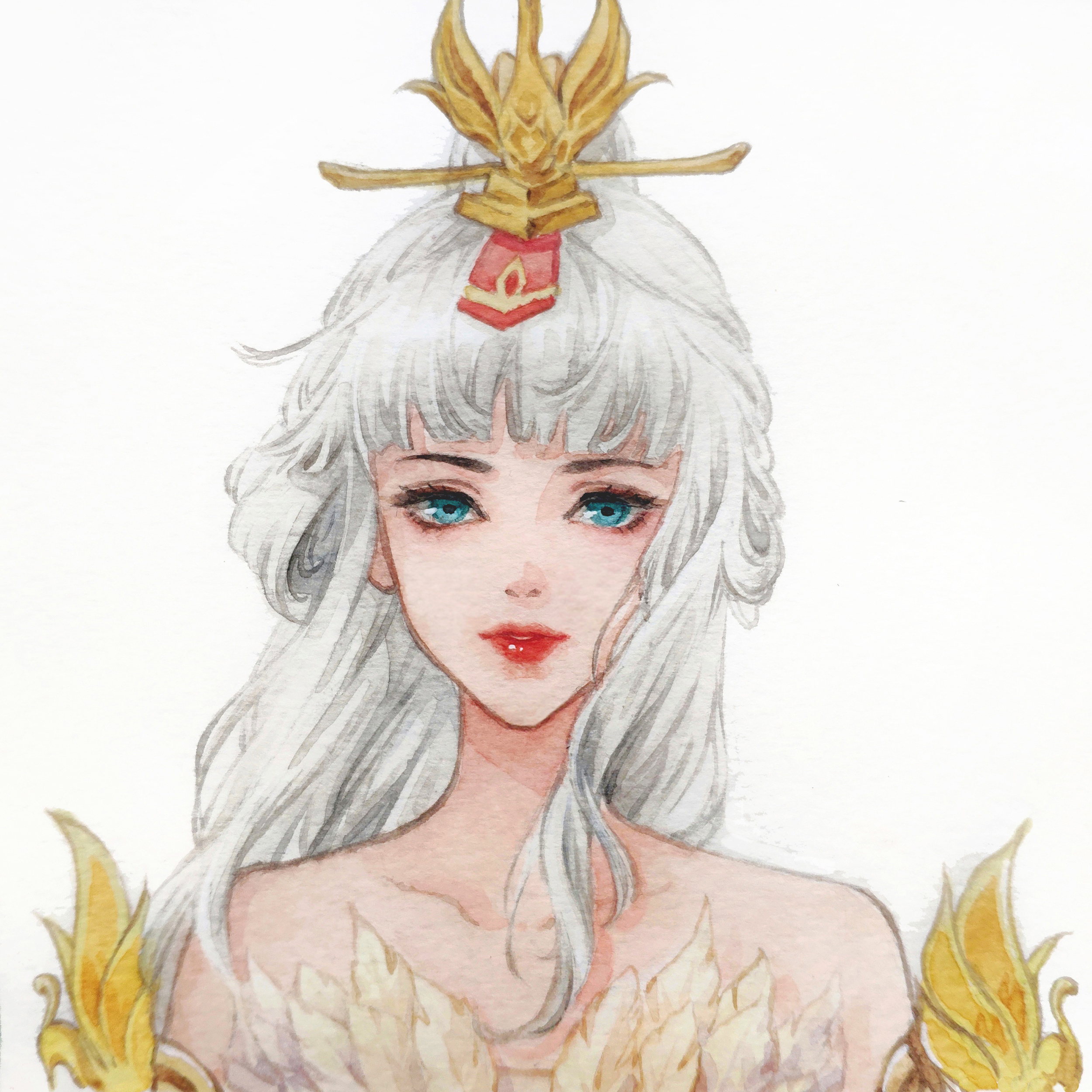 王者荣耀水彩情侣头像——第一弹