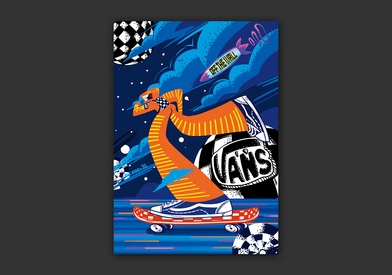vans 艺术家# off the wall|插画|涂鸦/潮流|eve3l - 原创作品