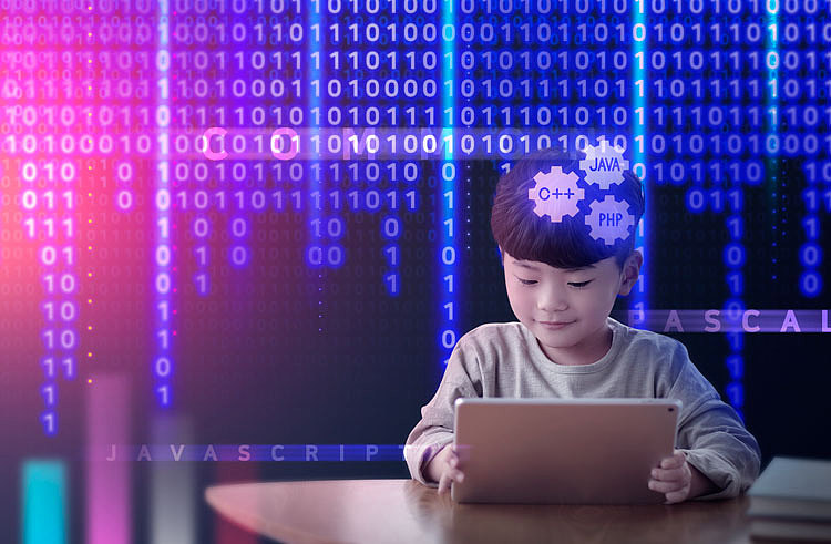 创意大气科技通讯IT儿童编程开发代码教育培训海报设计（图ZMjQ4OTUwNDIw） - 海报 - 站酷设计师海爆君原创素材 - 站酷ZCOOL