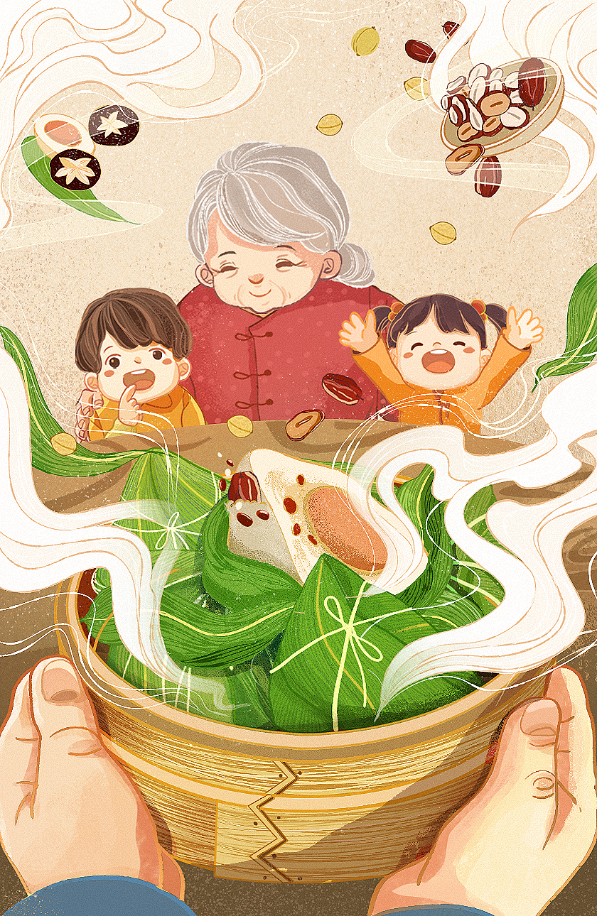 qq邮箱端午节|插画|商业插画|蚂蚁树_原创作品-站酷zcool