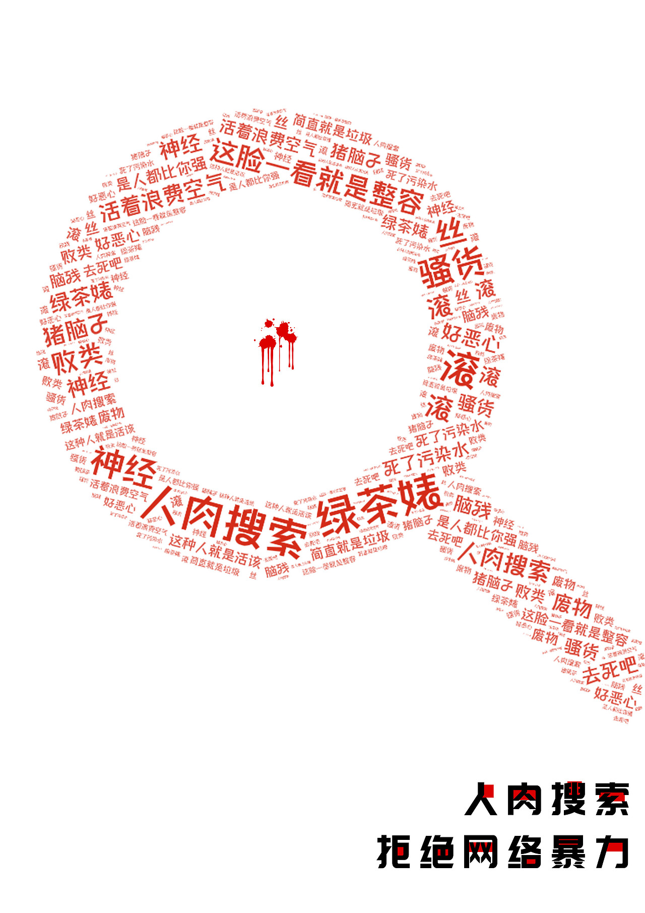 拒绝网络暴力公益海报（图ZMjU1MjE2NjIw） - 其他平面 - 站酷设计师向日葵呢z原创素材 - 站酷ZCOOL