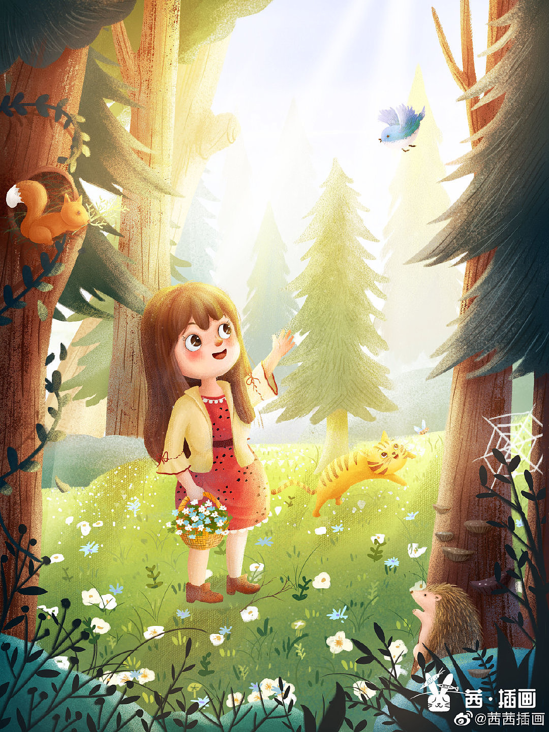 最近画的几张儿童插画