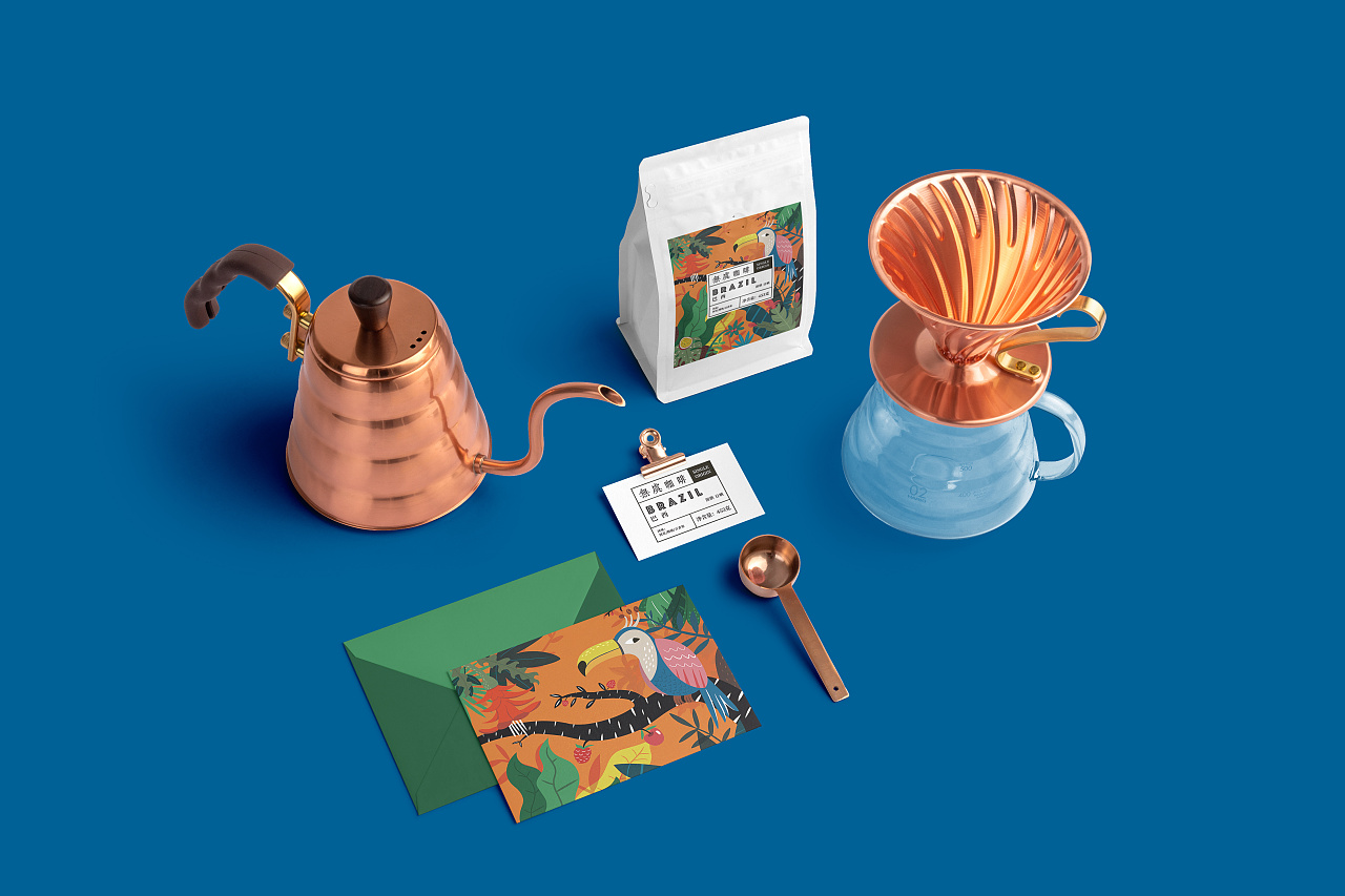 咖啡包装插画设计