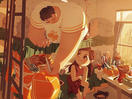 旅行画记（个人主页-ZNTI4NzI5MjA=） - 商业插画 - 站酷设计师熊不吃鱼原创素材 - 站酷ZCOOL