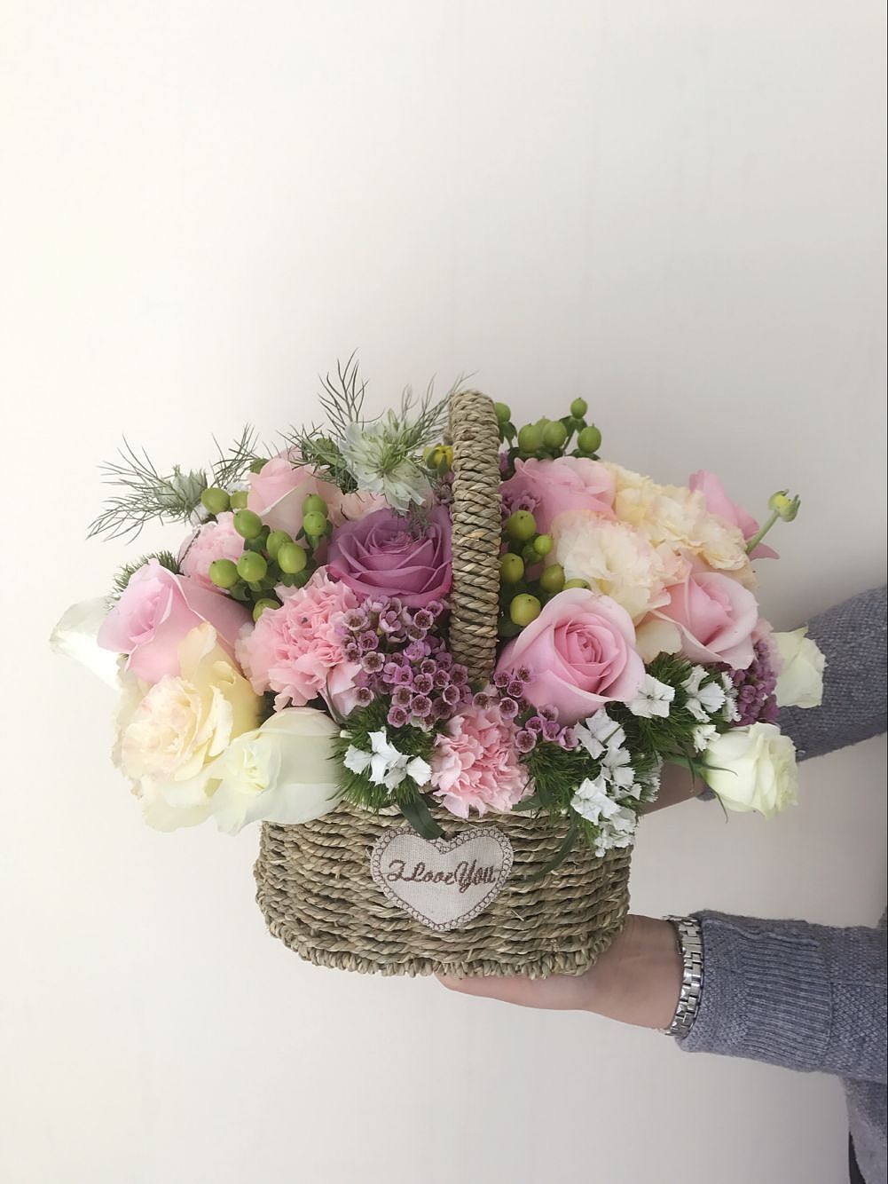 粉色系花篮