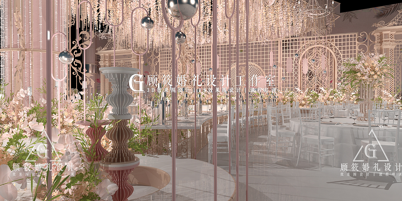3D婚礼效果图（图ZMTc0MDc3MDk2） - 舞台美术 - 站酷设计师顾筱婚礼设计原创素材 - 站酷ZCOOL