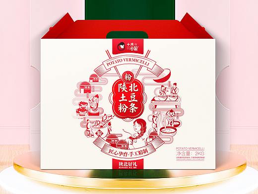 十月谷娘 - 陕北土豆粉条包装设计