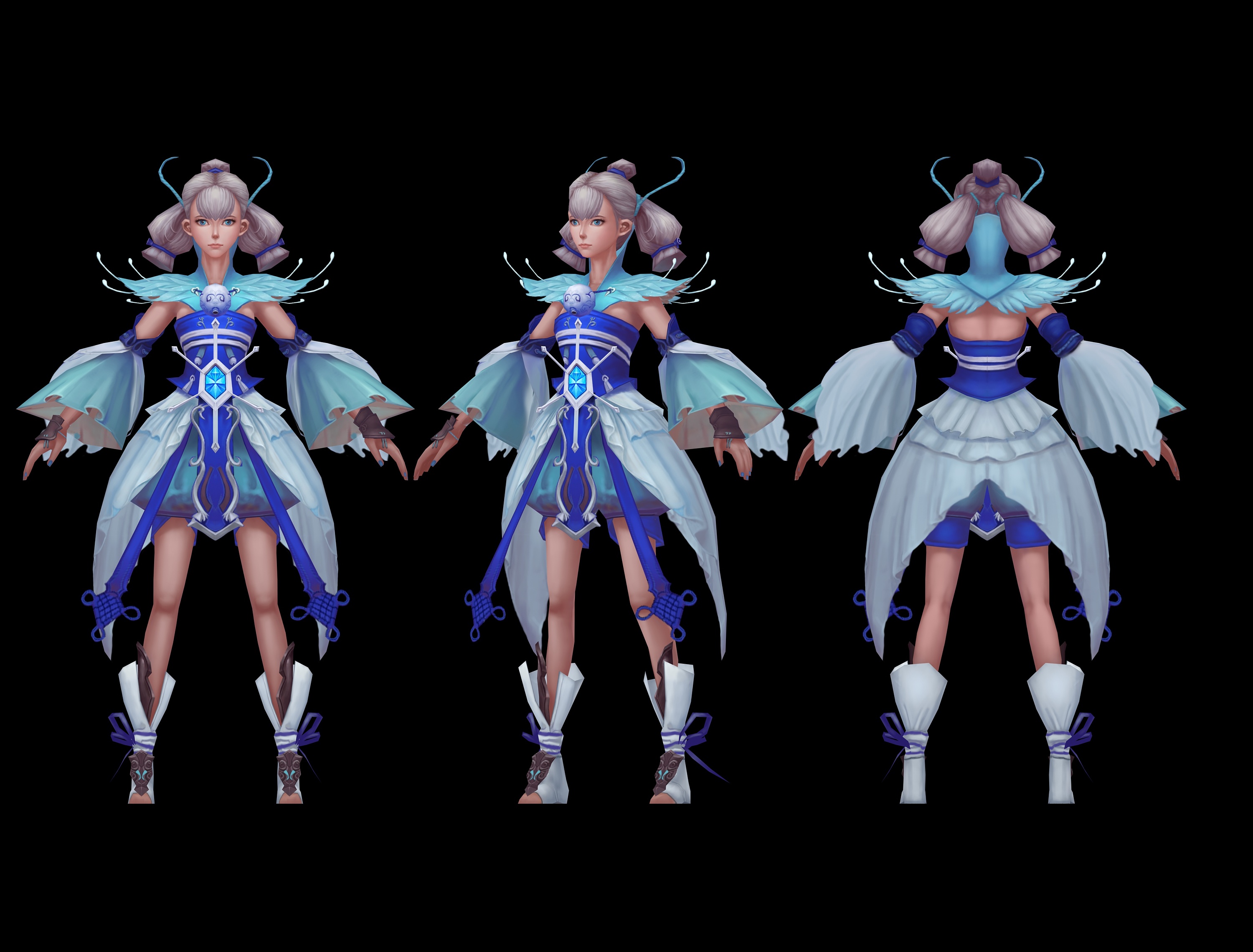 仙侠女手绘模型|三维|人物/生物|dedemacool - 原创作品 - 站酷