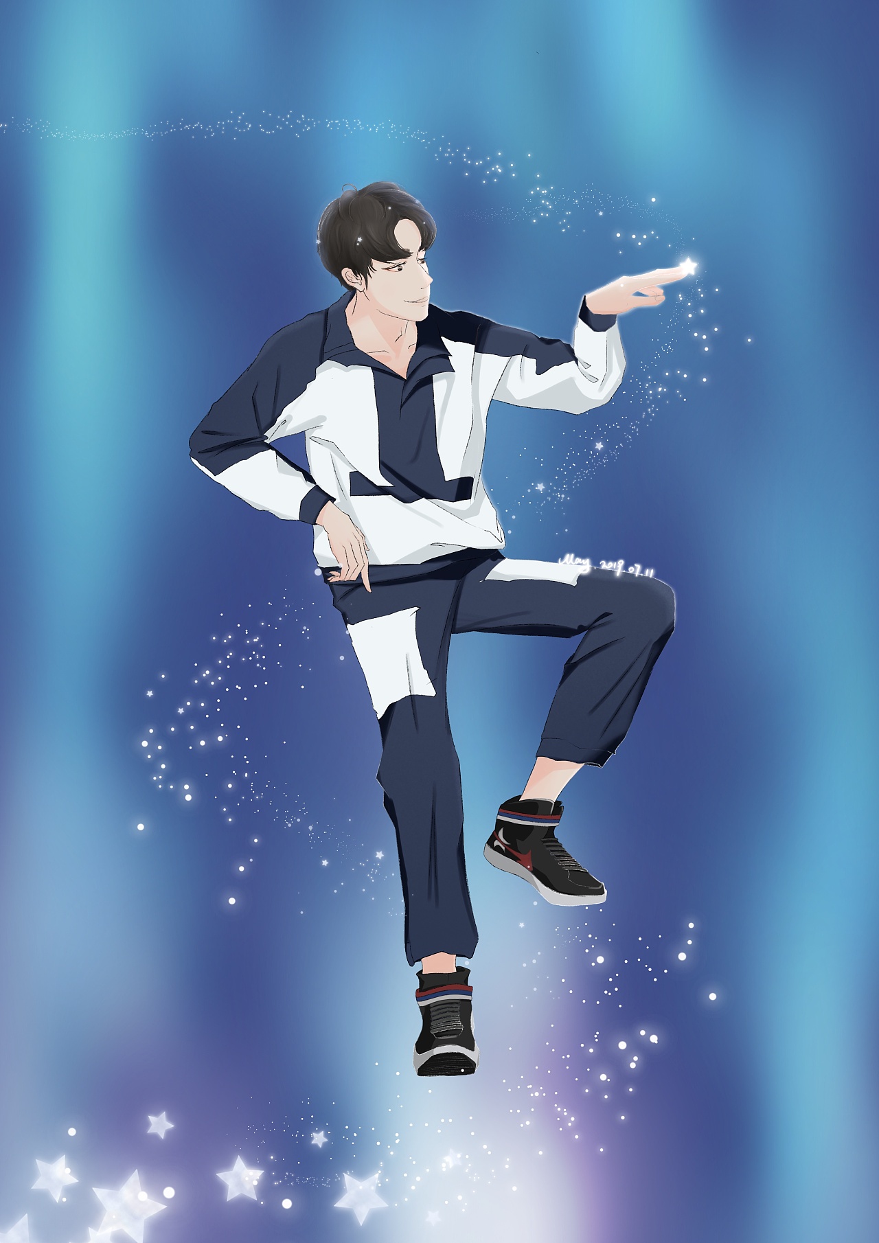 个人练习——肖战 创造101|动漫|单幅漫画|皇甫淑芬 - 原创作品