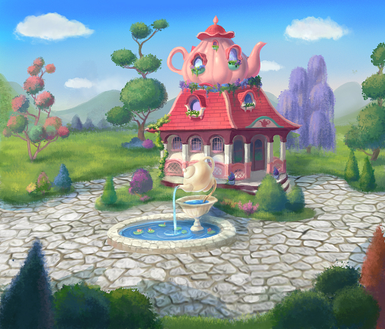 爱丽丝梦游仙境 Q版游戏场景（图ZMTQ2MTg5Njky） - 游戏原画 - 站酷设计师Sindy若叶原创素材 - 站酷ZCOOL