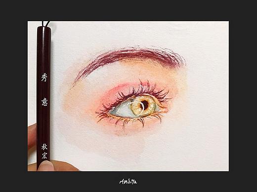 《眼睛、鼻子、嘴》水彩