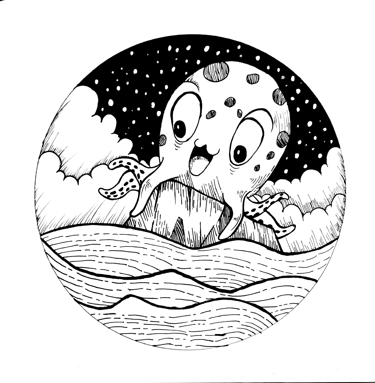 黑白|平面|图案|小莓在吗 - 临摹作品 - 站酷 (zcool)