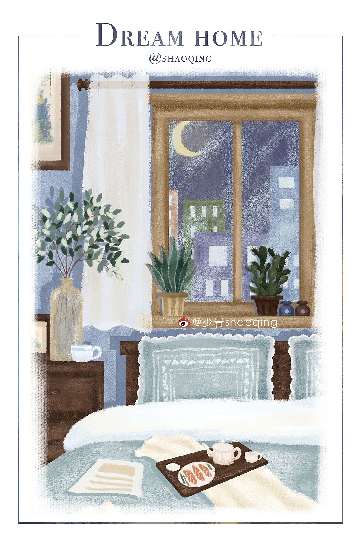 【向往的家】（图ZMTY1MDQyMDIw） - 商业插画 - 站酷设计师少青shaoqing原创素材 - 站酷ZCOOL