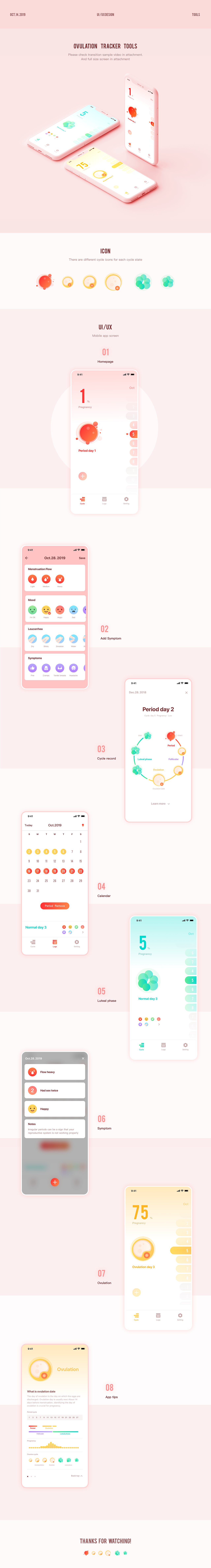 Ovulation Tracker Tools - UI/UX Design（图ZMTgwNDYwOTUy） - APP界面 - 站酷设计师Westonliao原创素材 - 站酷ZCOOL