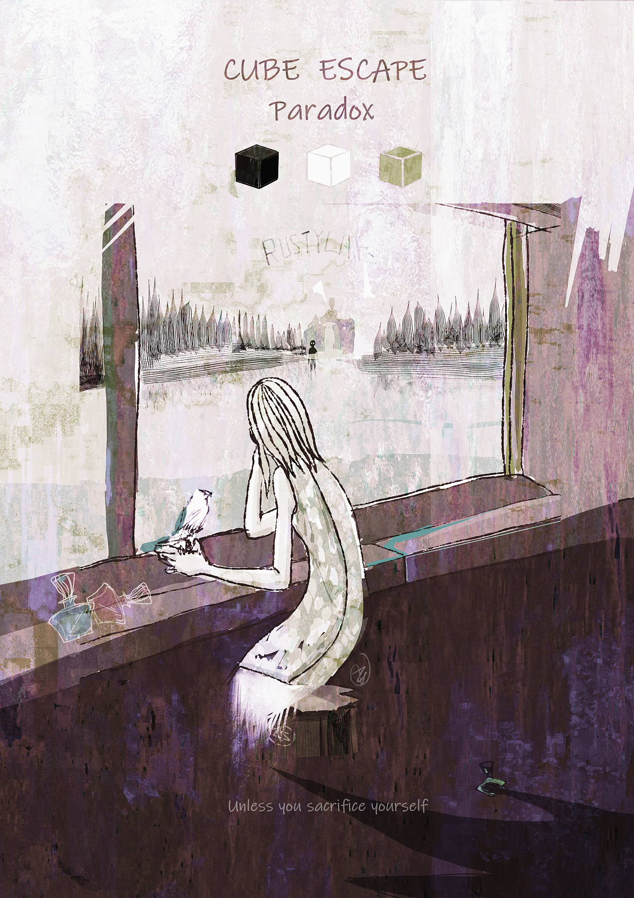 给锈湖方块逃脱系列画海报一