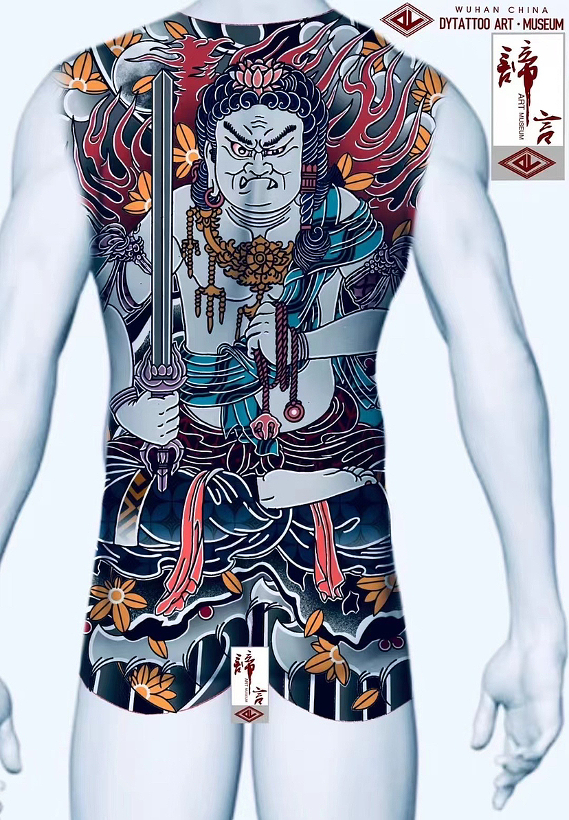日式老传统纹身,老传统满背