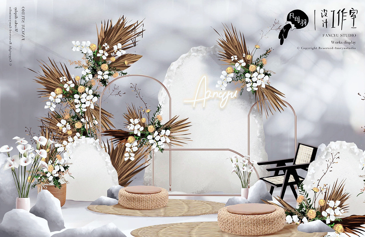 婚礼手绘 | 清透婚礼小场景