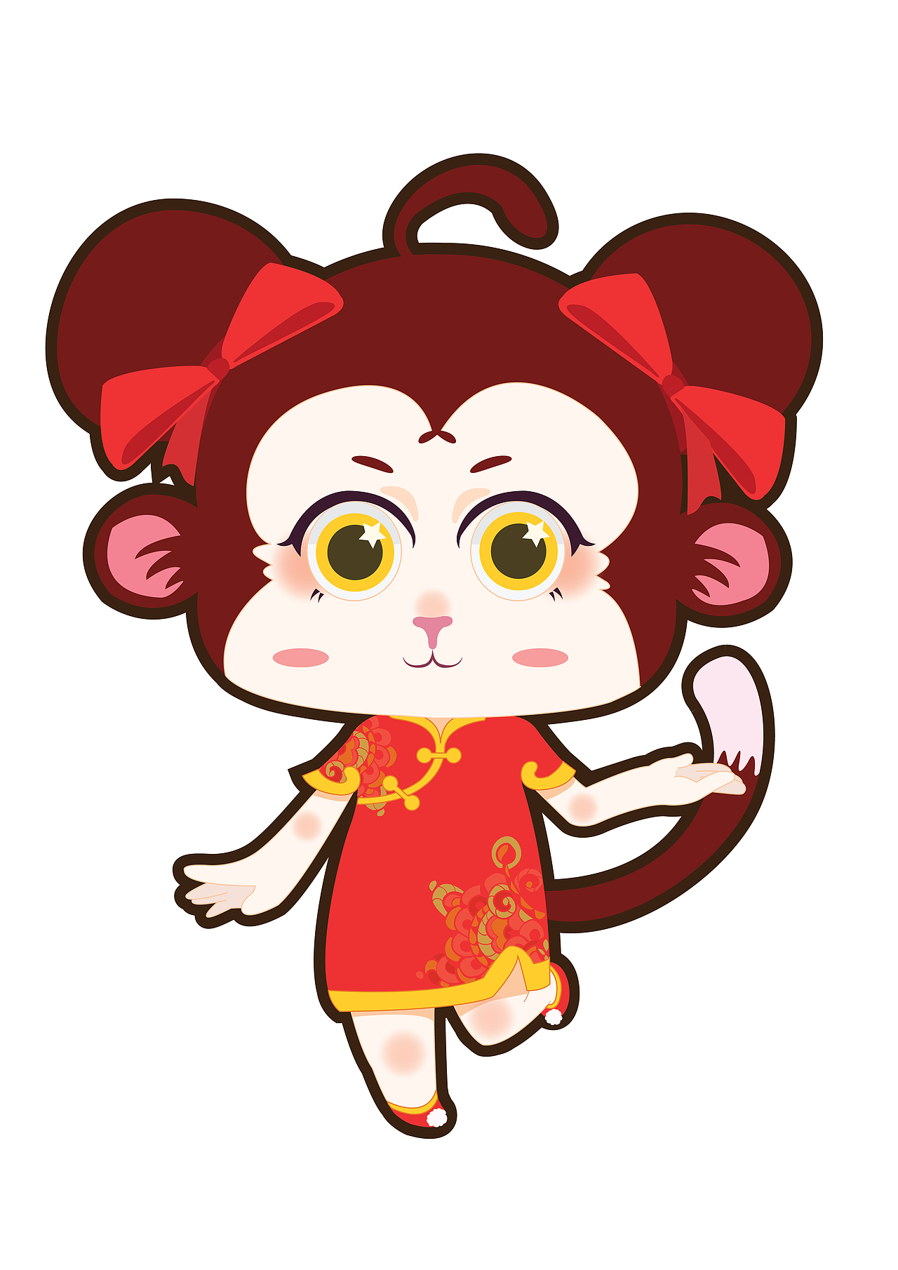 猴赛雷吉祥物设计（正面平面）（图ZNDMxNjQ1MDQ=） - 商业插画 - 站酷设计师panda喵桑原创素材 - 站酷ZCOOL