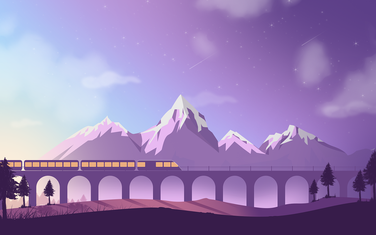 扁平风插画动效