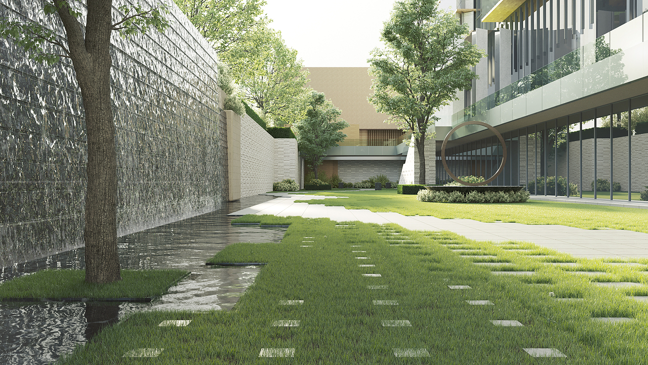 下沉广场设计效果（图ZMTE4NDczMjQ4） - 建筑设计 - 站酷设计师中加睿吉设计曹欹原创素材 - 站酷ZCOOL