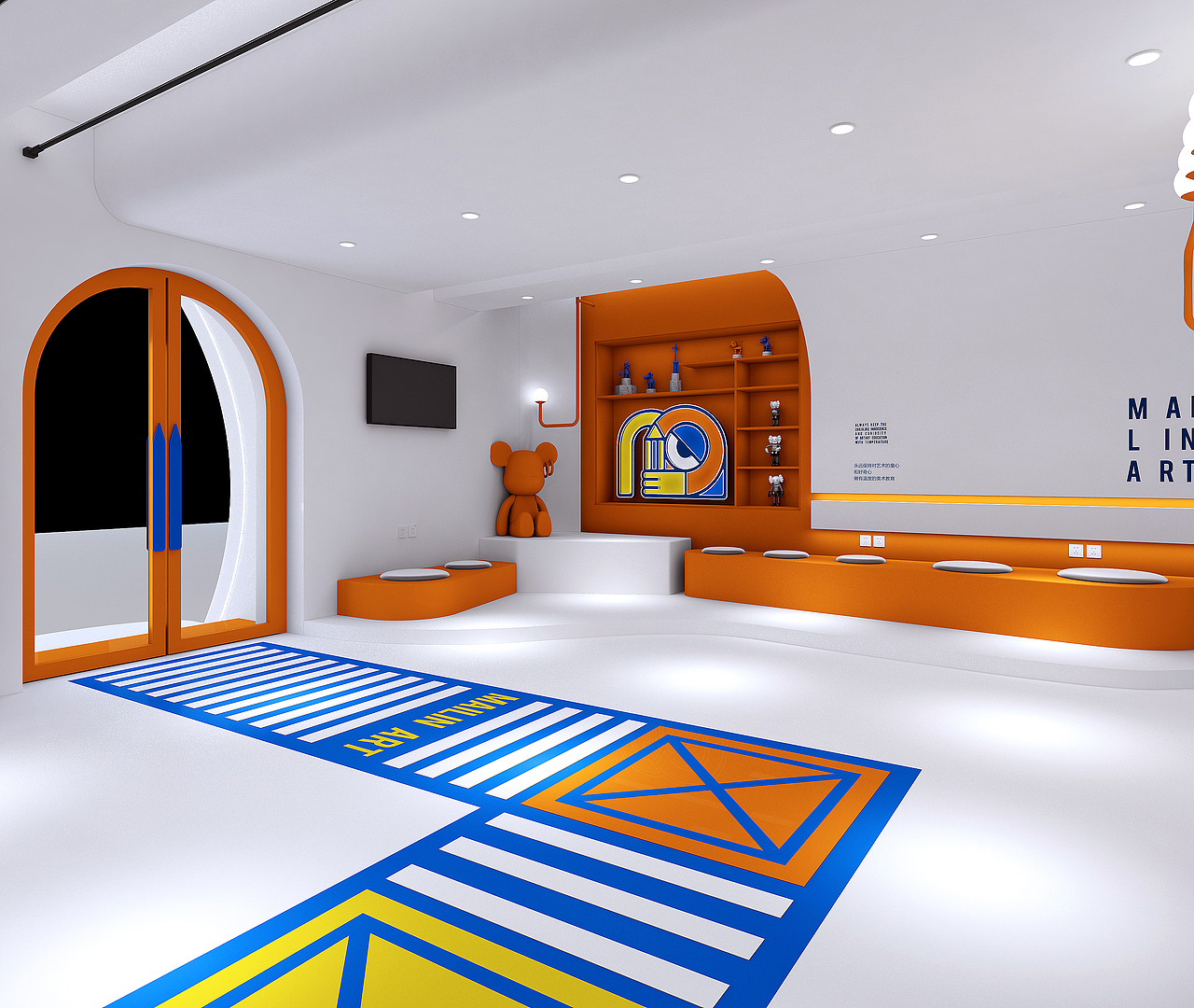 儿童教育|美术|画画|麦林美术空间设计|匠客出品（图ZMjk2NjcyMTky） - 商业空间设计 - 站酷设计师设计大刘原创素材 - 站酷ZCOOL