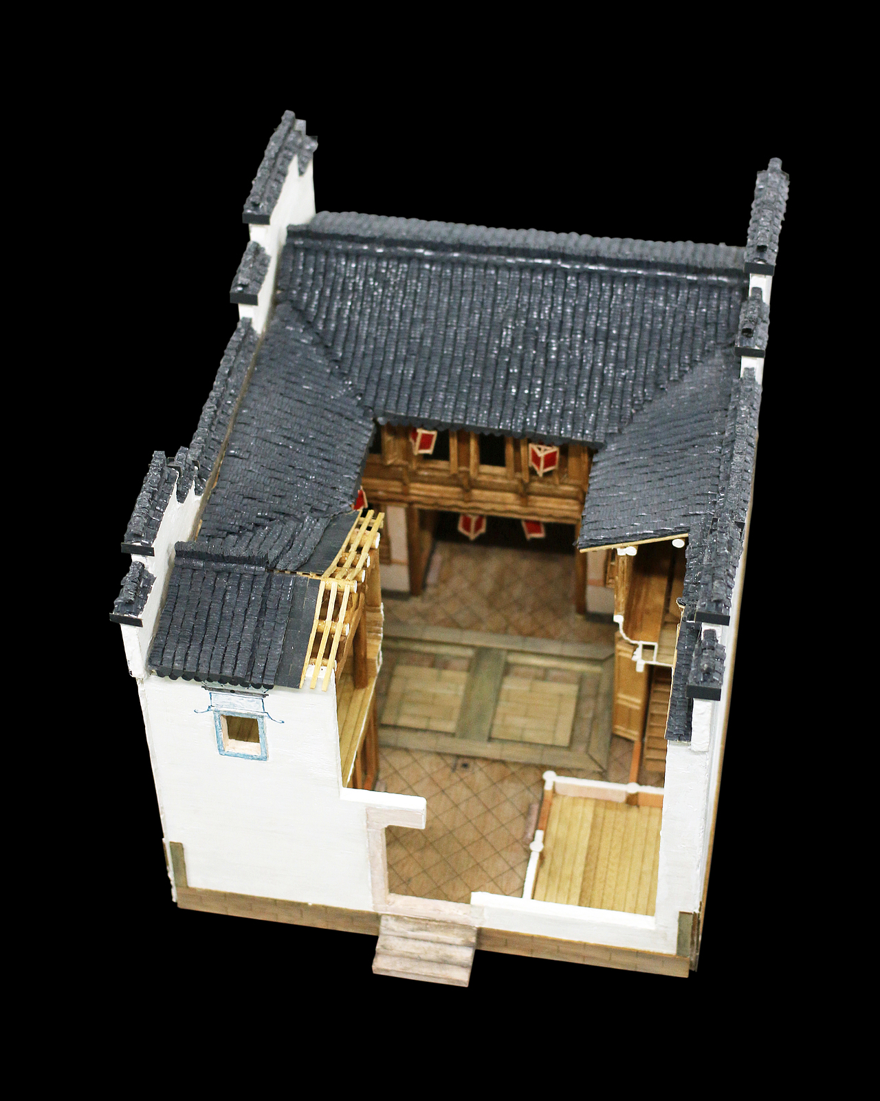 徽派古民居建筑模型