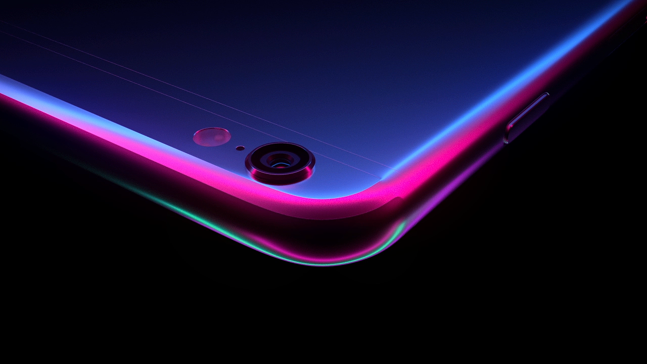 c4d手机扫光效果