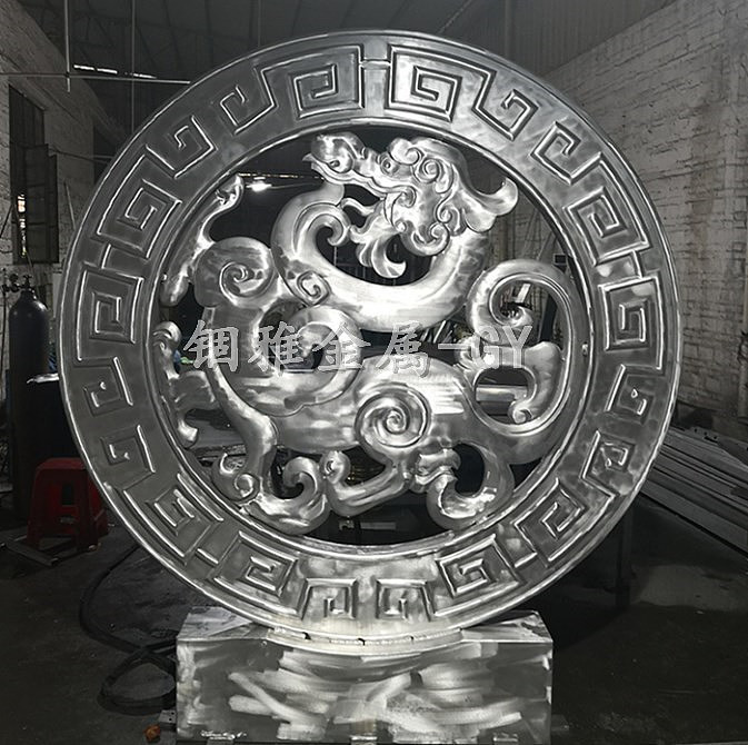 实心铝板浮雕花格壁画屏风装饰墙原色