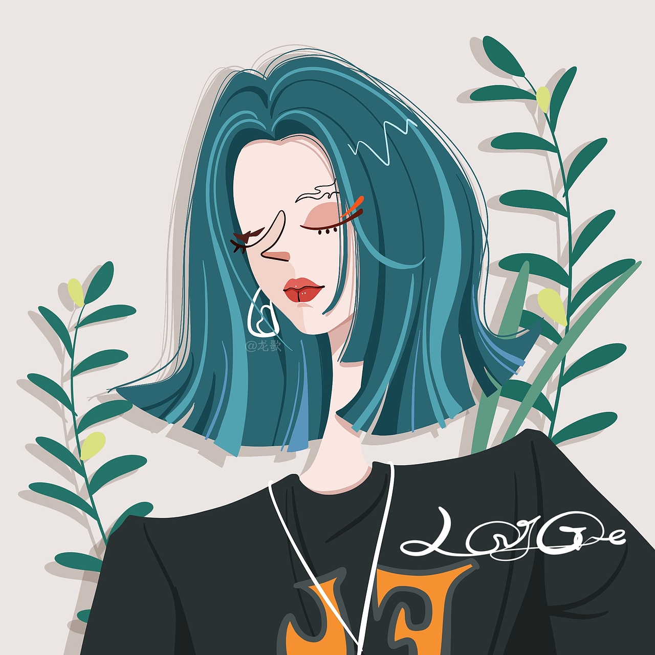 扁平抽象插画头像（图ZMjcwNTMzOTky） - 商业插画 - 站酷设计师龙歌呐原创素材 - 站酷ZCOOL