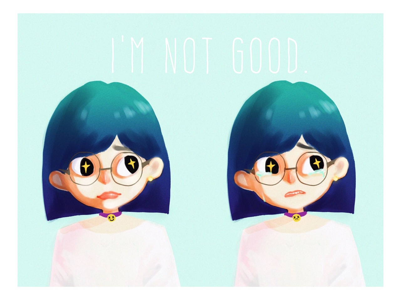 不开心_自画像（图ZNTU1NTE5NDA=） - 创作习作 - 站酷设计师KILLER147原创素材 - 站酷ZCOOL