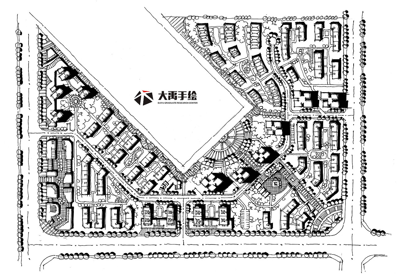 大禹手绘--规划手绘临摹（合辑2）（图ZMjE0MDM1ODg0） - 其他空间 - 站酷设计师大禹手绘原创素材 - 站酷ZCOOL
