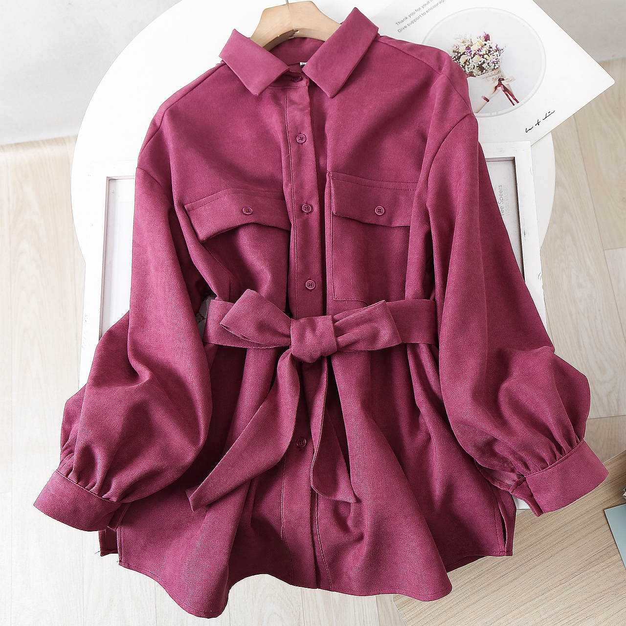 女装平铺创意组合图淘宝拍图