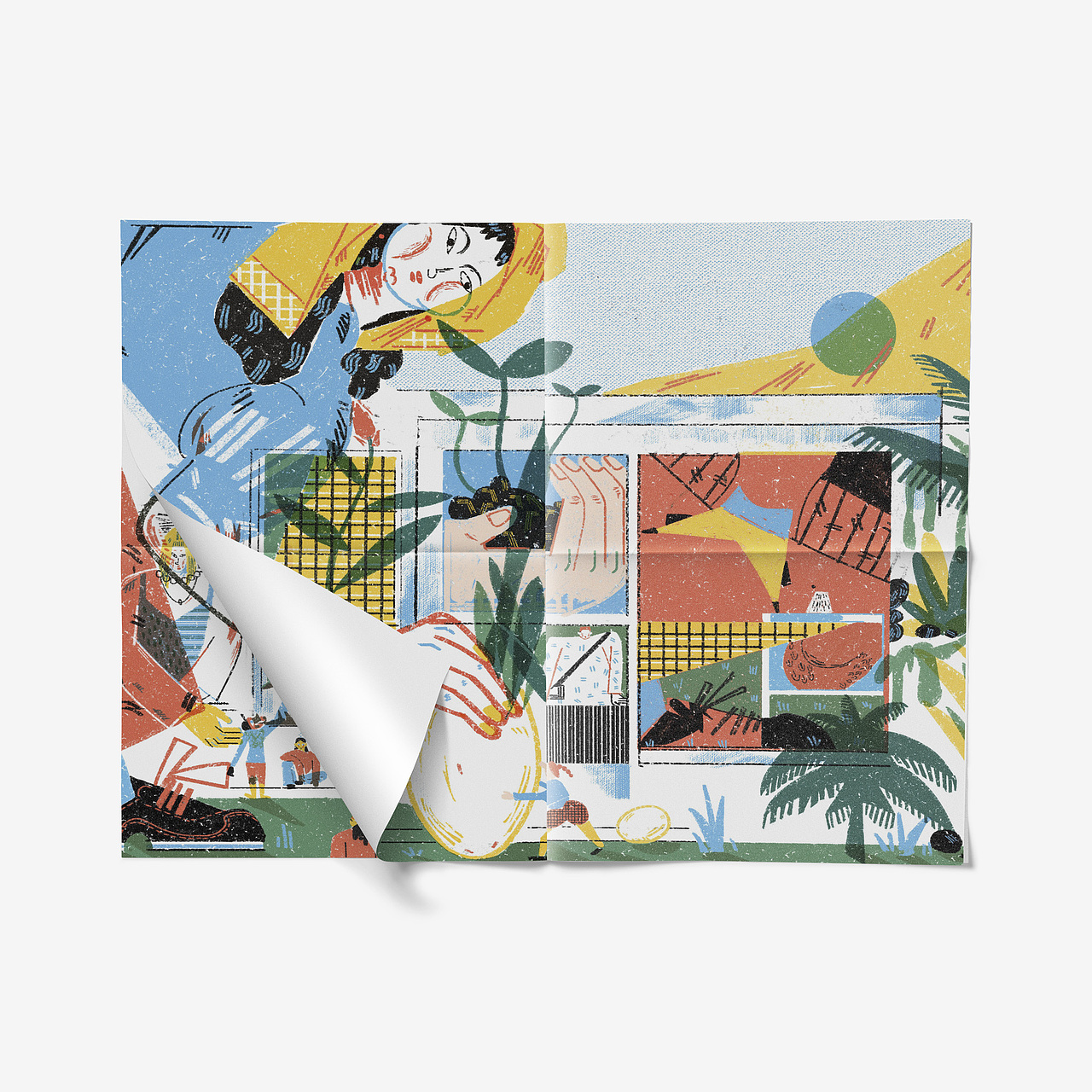 2021.3.20“春分”二十四节气系列（图ZMjQ3NjkzNDky） - 商业插画 - 站酷设计师阿怪站左原创素材 - 站酷ZCOOL