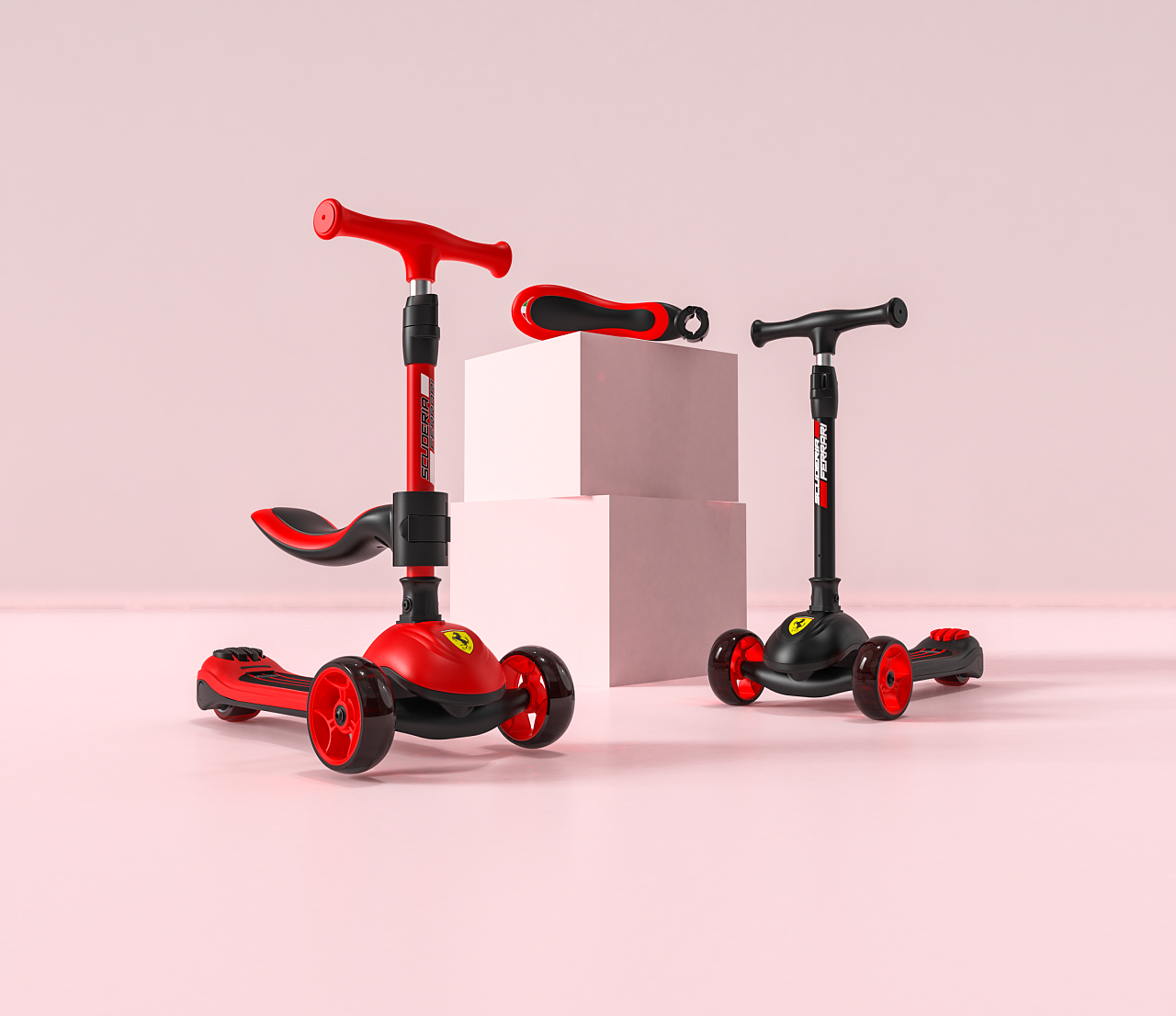 法拉利滑板车渲染|工业/产品|玩具|最爱的暴力熊 - 原创作品 - 站酷