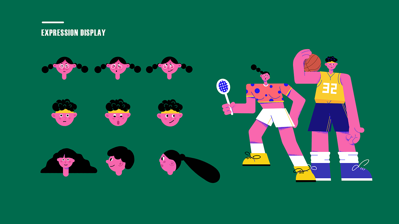 扁平插画人物情绪版