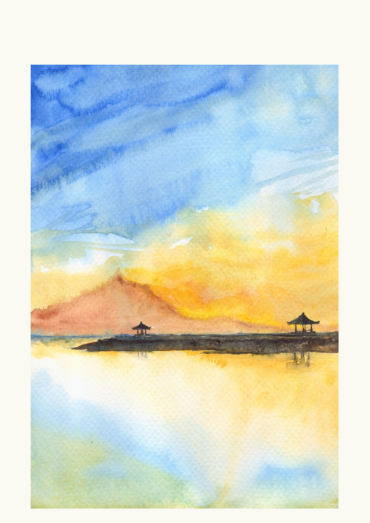 summer time · 江河湖海(水彩练习四)|插画|创作习作|叉瑞 - 原创