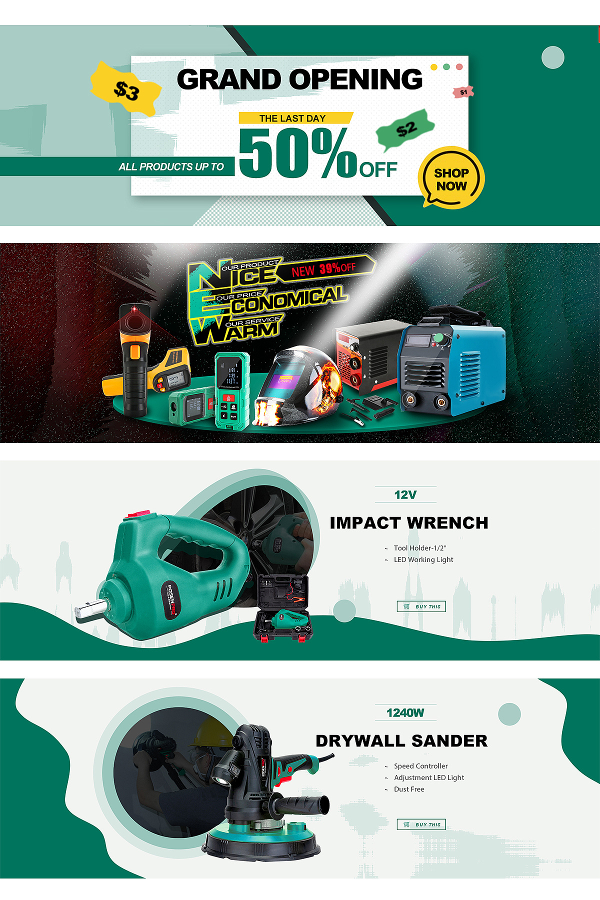 海报banner 轮播图 电动工具 调色