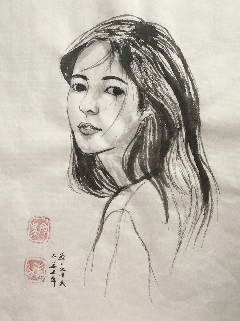 水墨画｜头像（图ZMzQxNTU2NDA4） - 绘画 - 站酷设计师夏五花原创素材 - 站酷ZCOOL