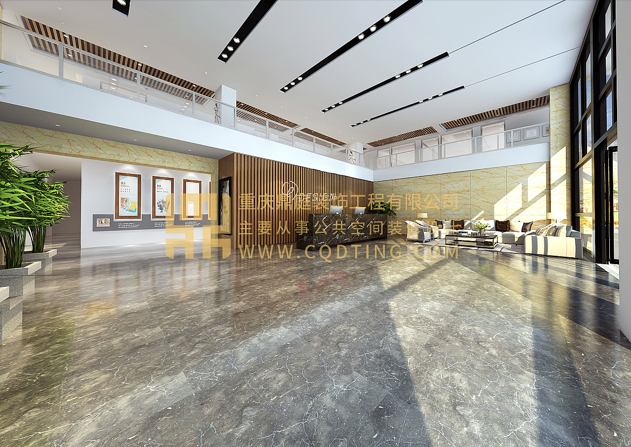 重庆办公室装修 办公室翻新改造 大型办公室设计 鼎庭装饰作品系列