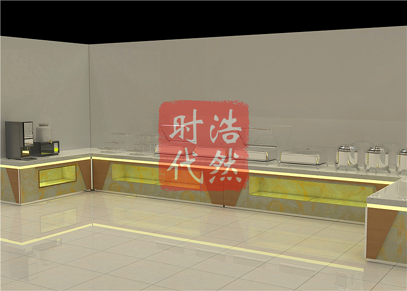 内蒙古机关单位取餐台定制 大理石自助餐台设计i制作