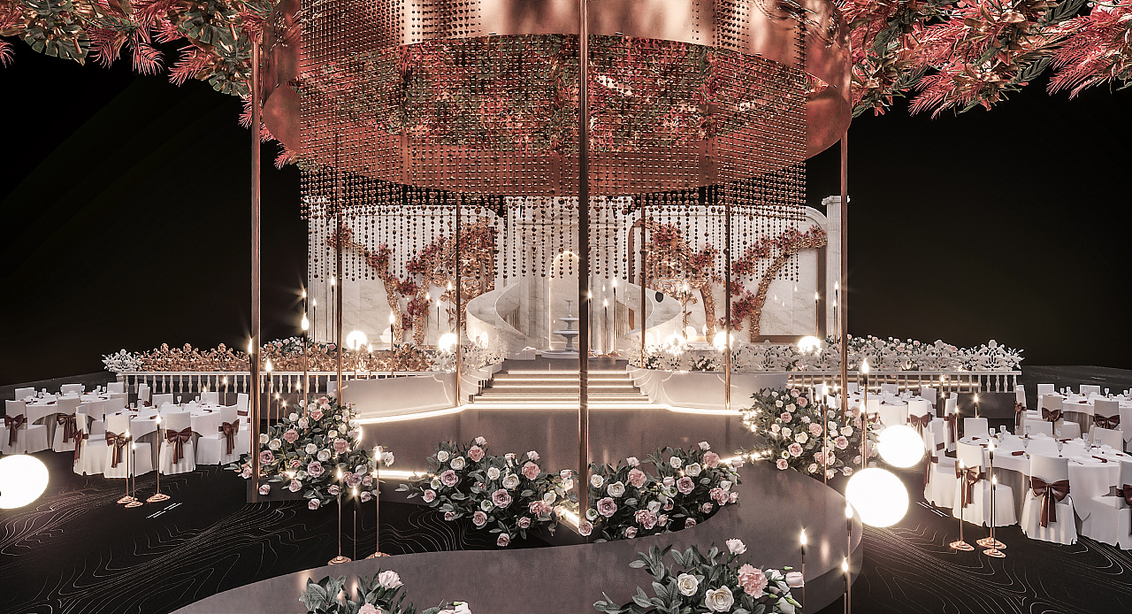 巴洛克式婚礼展厅表现